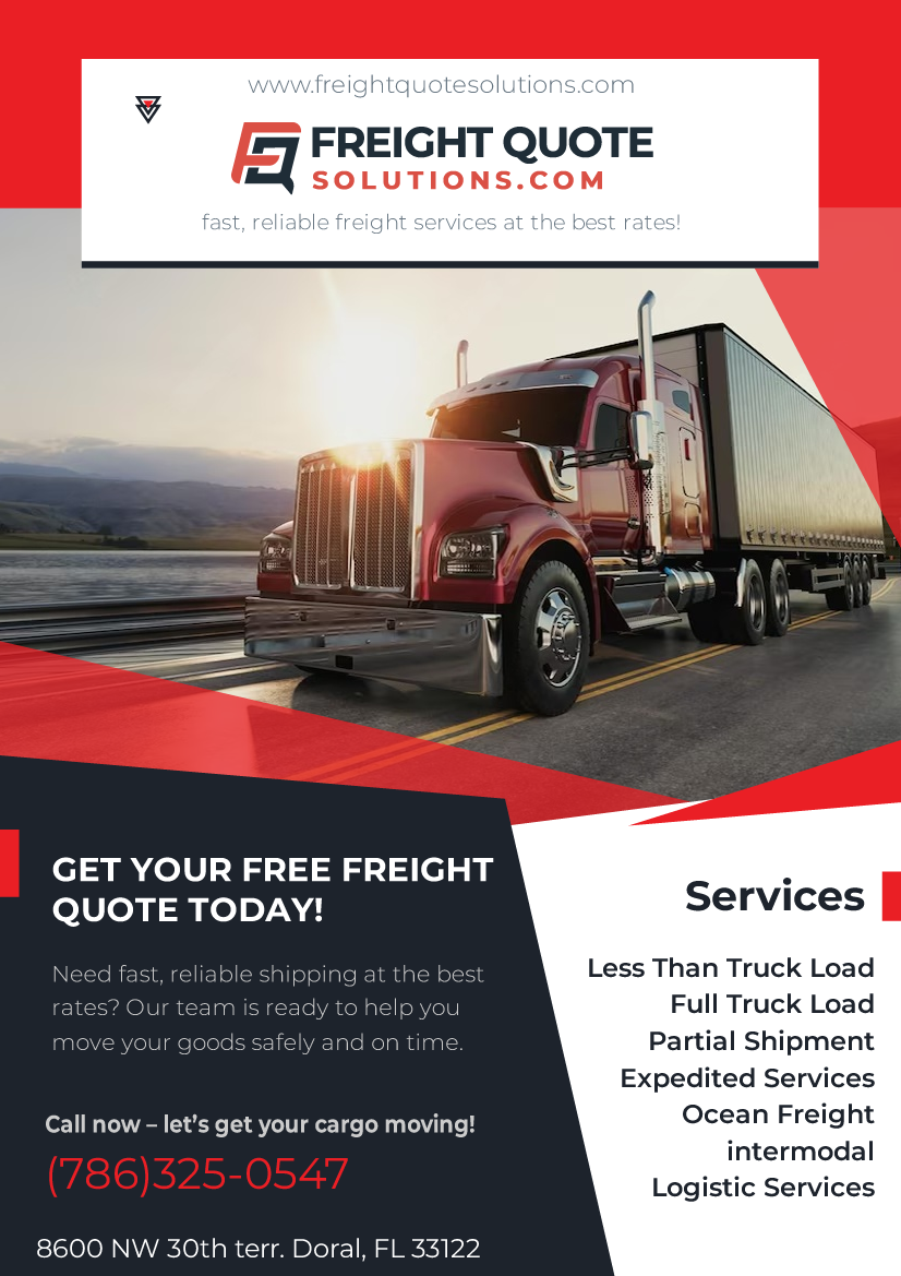 Request a Fast Free Freight Quote Now!